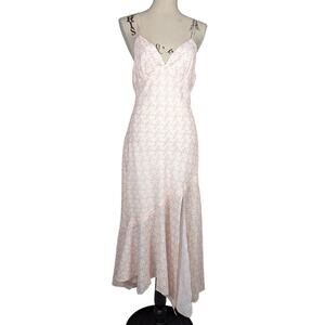 Cotton Candy LA Floral Print Spaghetti Strap Maxi Dress Blush Pink Size L